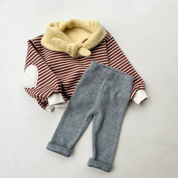 Bebe fleece leggings - Grey melange