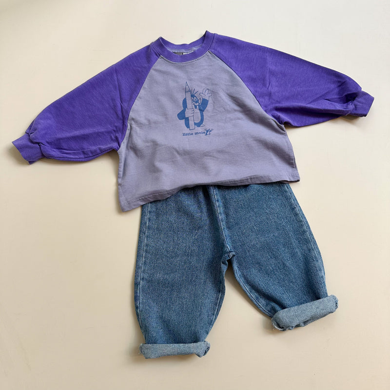 Mole raglan tee - Purple