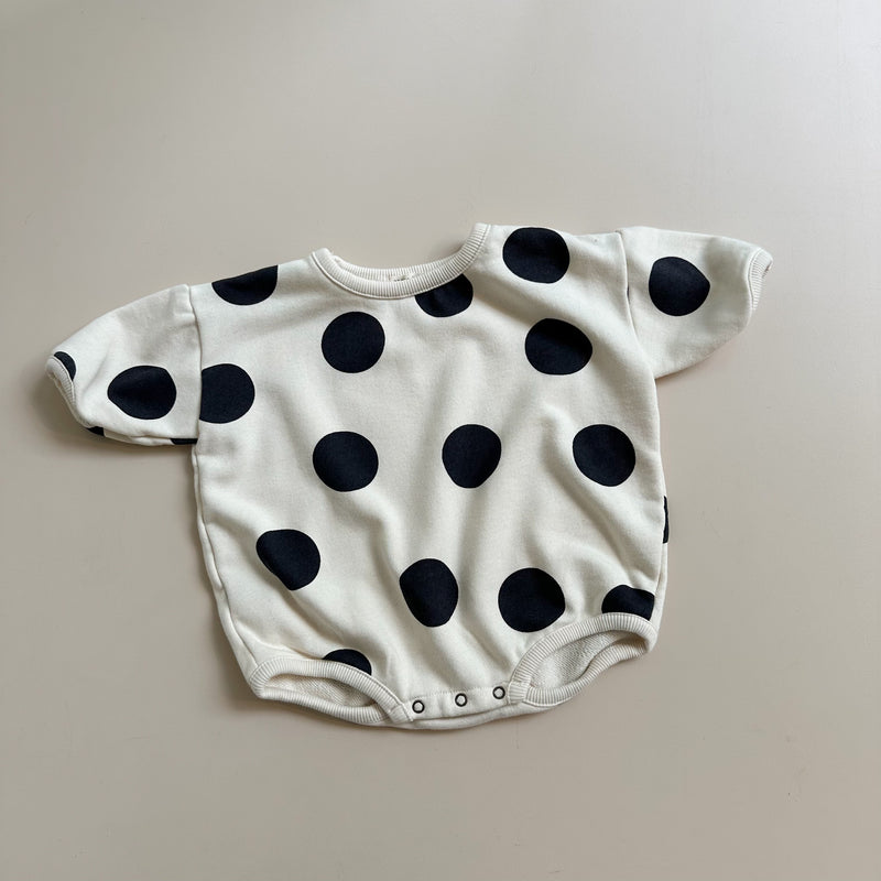 Dot sweater onesie - Cream