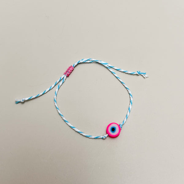 Lucky eye bracelet - Neon pink