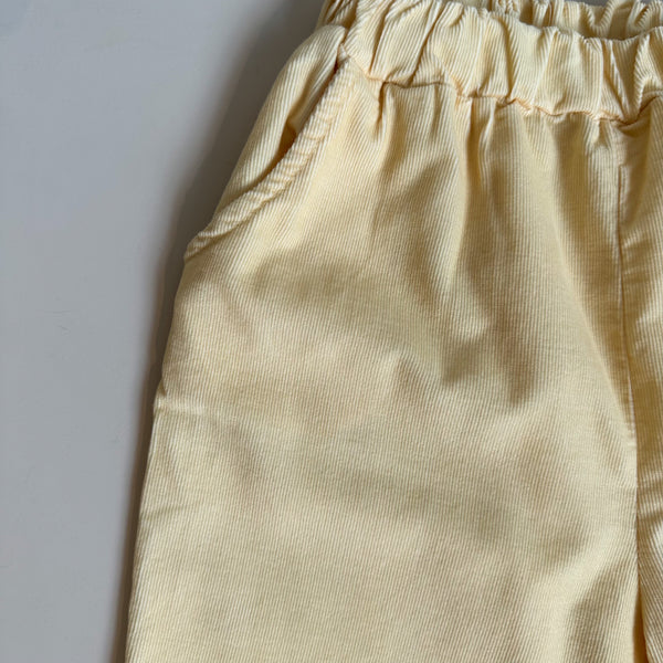 Baggy corduroy pants - Butter yellow