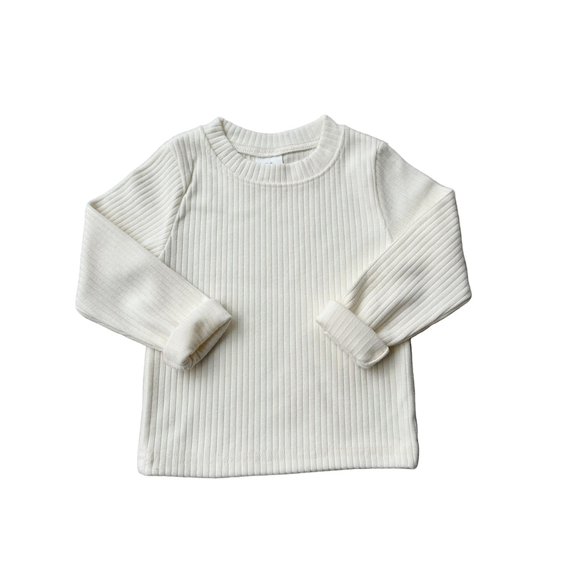 Soft rib tee - Cream