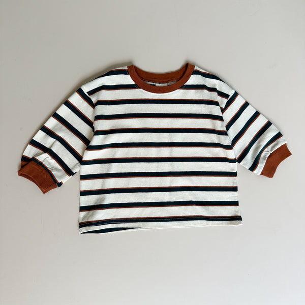 Multistripe tee - Cream/dark green