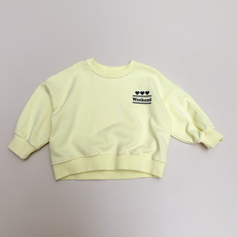 Heart sweatshirt - Lemon