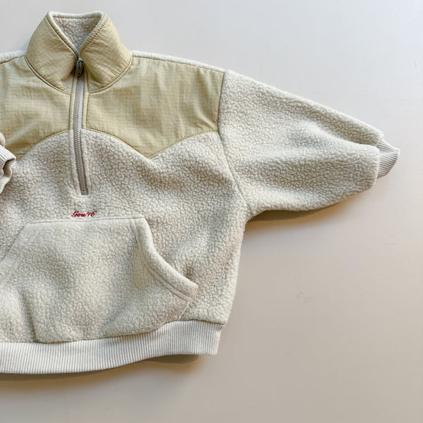 Pile fleece zip-up - Beige