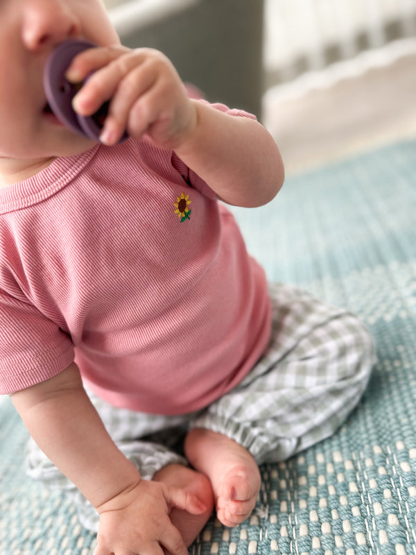 Sunflower rib tee - Pink