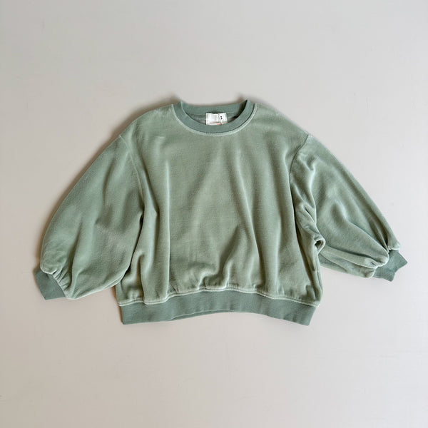 Velours raglan sweatshirt - Mint