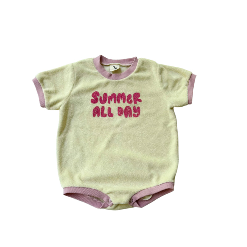 Summer terry onesie - Yellow