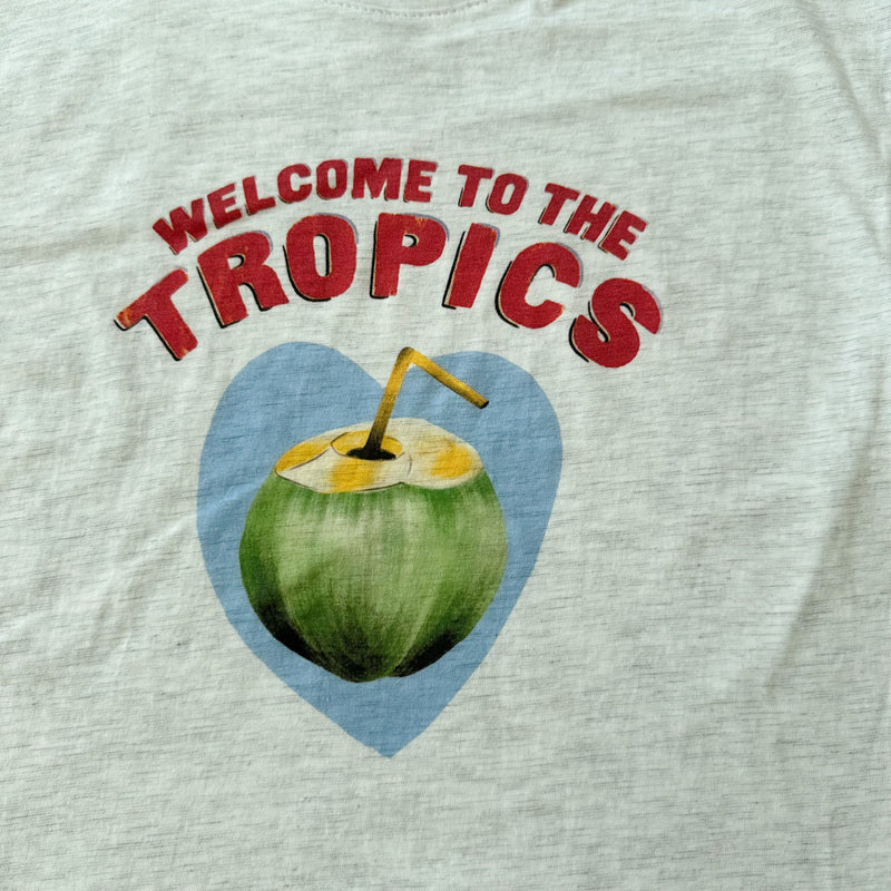 Tropical tee - White melange