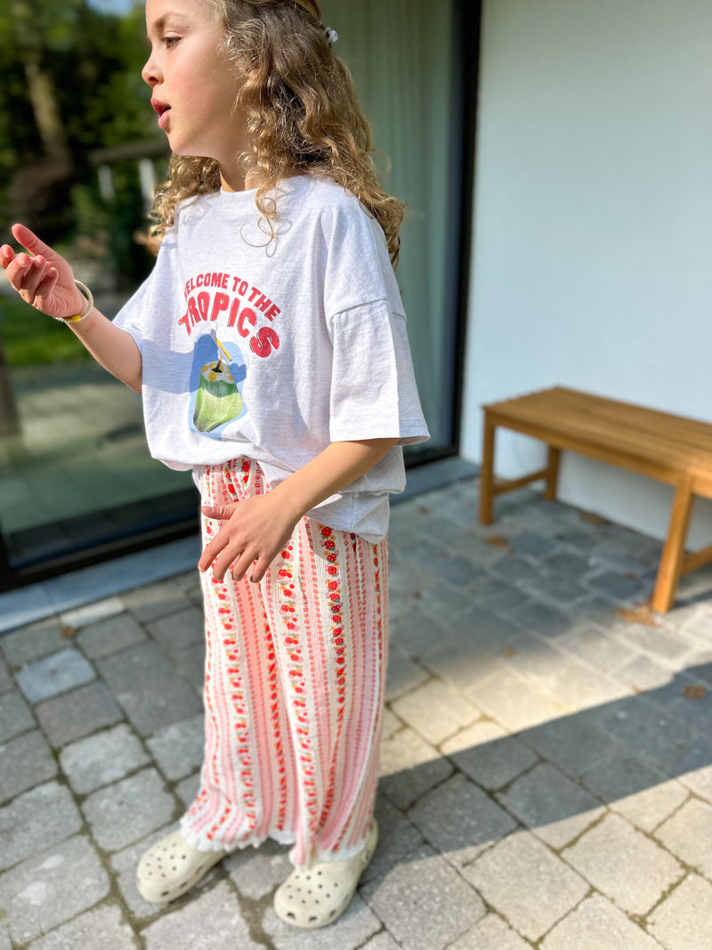 Tropical tee - White melange