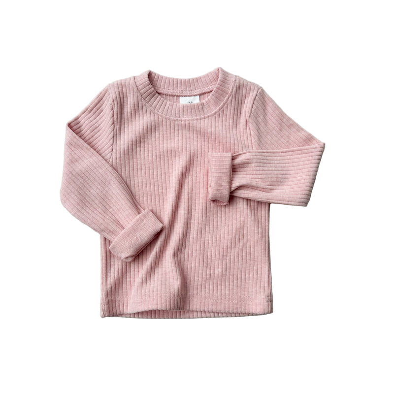 Soft rib tee - Old pink