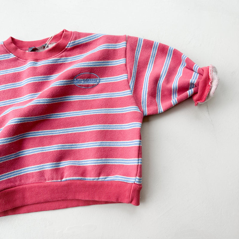 Striped sweater - Vintage pink