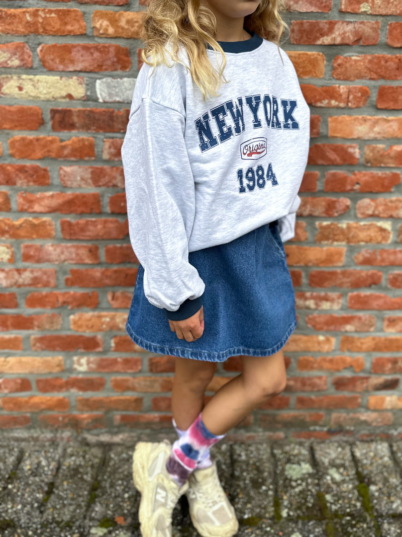 NY sweatshirt - Light grey melange