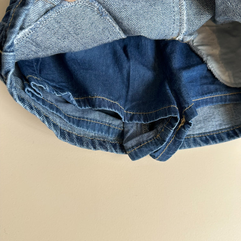 Pocket denim mini skirt - Blue