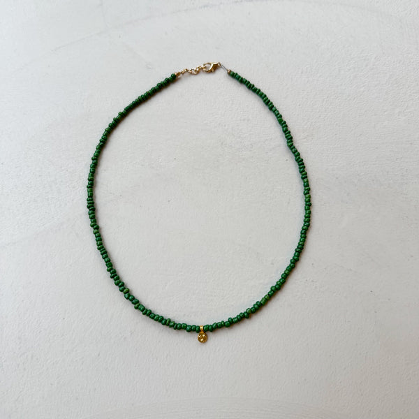 Simple beads necklace - Green