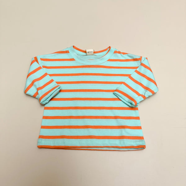 Baba striped tee - Blue/orange