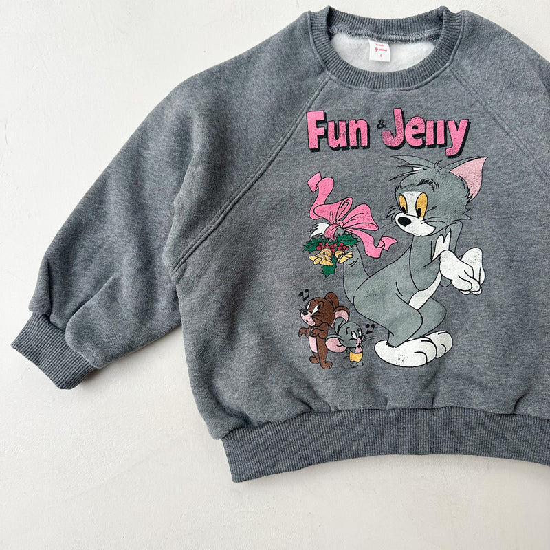 T&J fleeced raglan sweatshirt - Grey melange