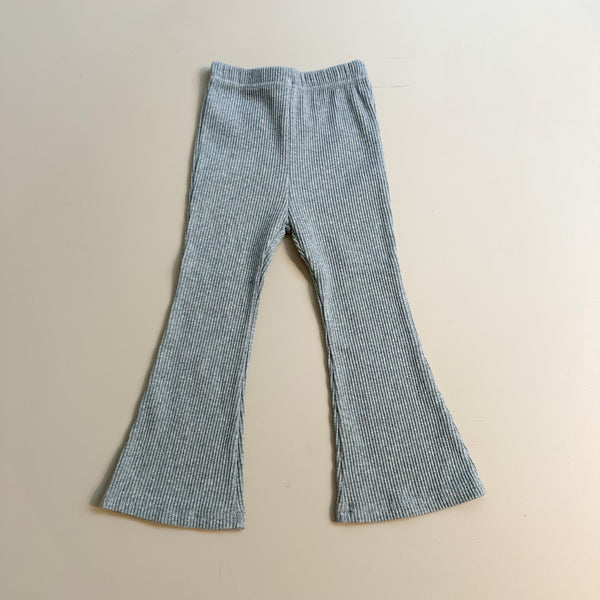 Bootcut rib leggings - Grey melange