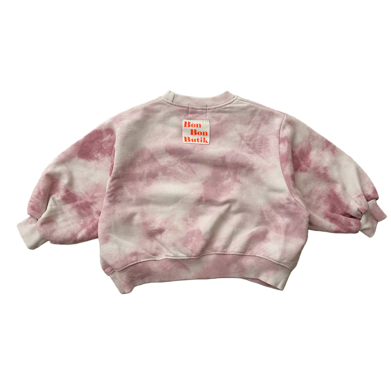 Chunky tie dye sweatshirt - Rose