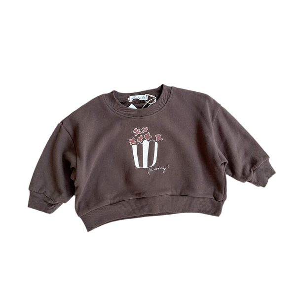 Bebe popcorn sweatshirt - Brown