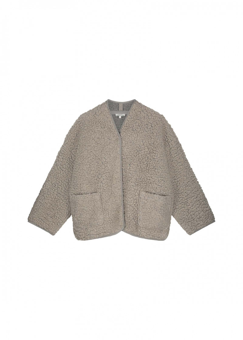 Anay wool teddy jacket - Taupe