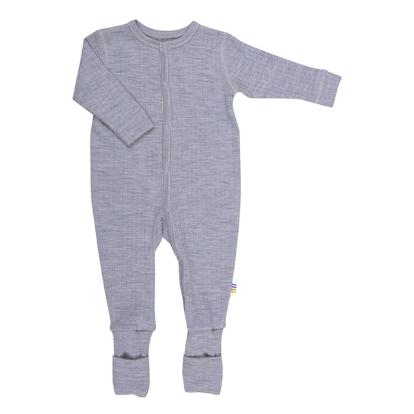 Merino wool sleepsuit - Grey melange