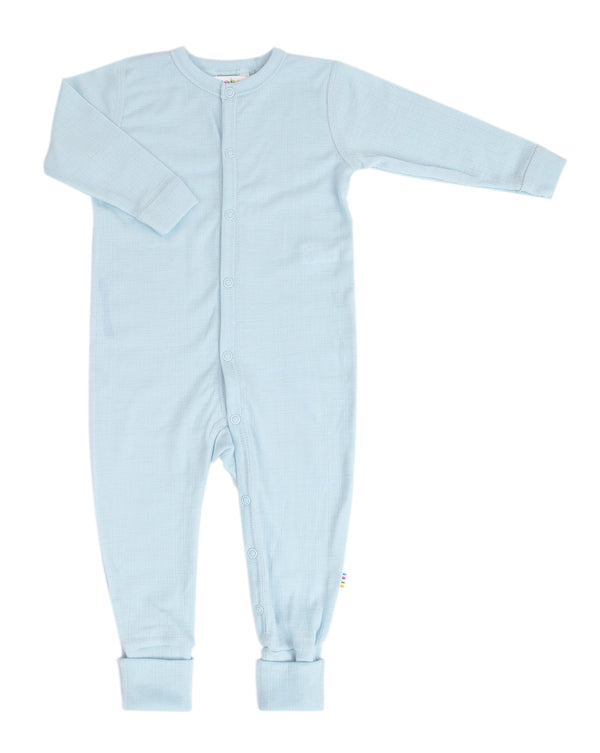 Merino wool sleepsuit - Baby blue