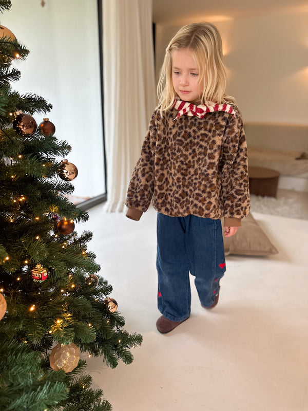 Soft leo teddy sweatshirt - Beige