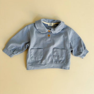 Collar pocket sweater - Blue