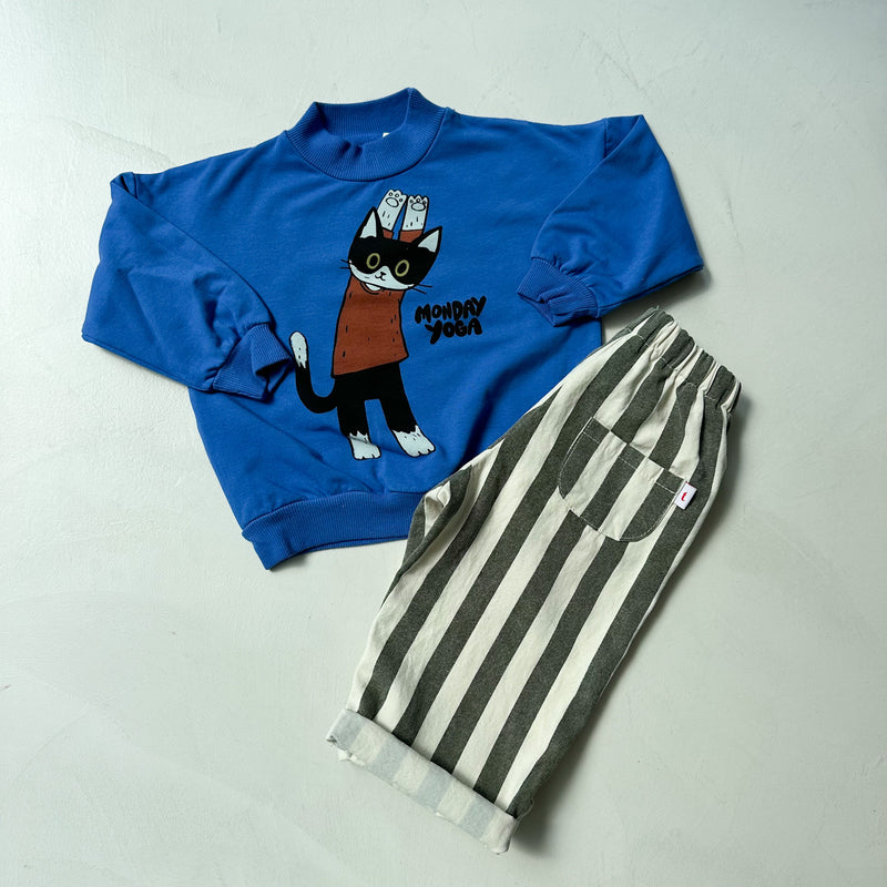 Sam striped chino - Khaki/cream