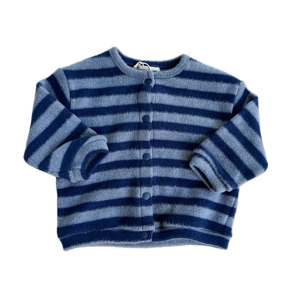 Bebe striped fleece cardigan - Blue