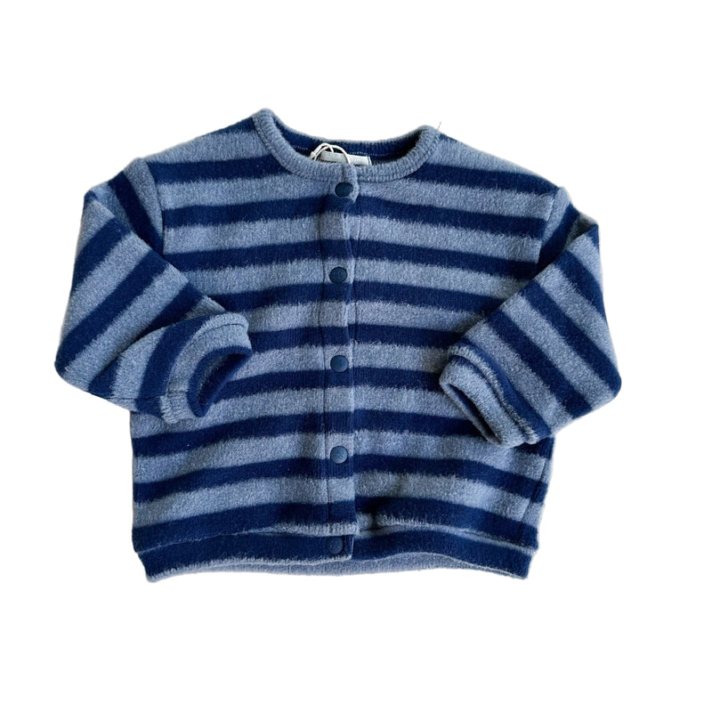 Bebe striped fleece cardigan - Blue