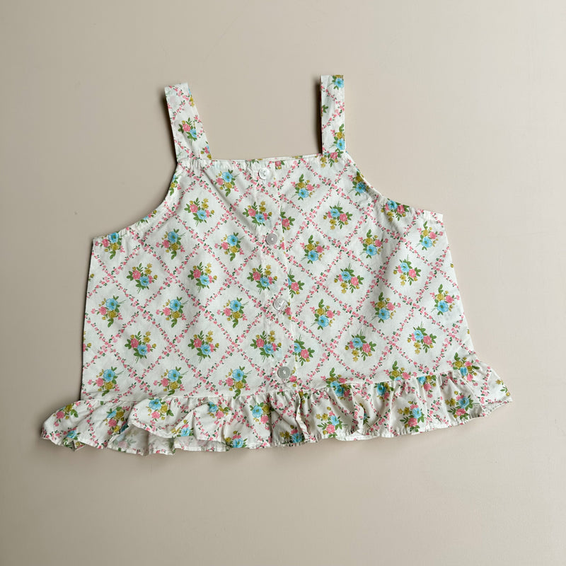 Cotton flower top - Ivory