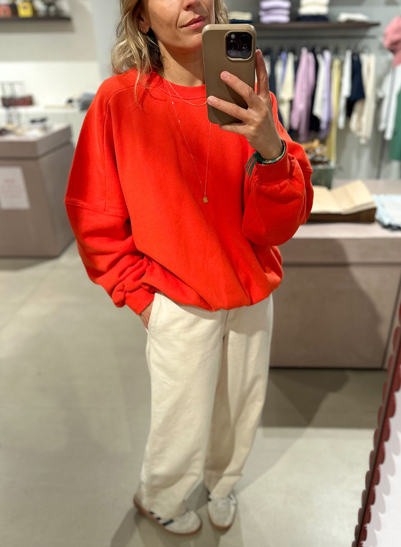 Soft oversized sweater - Poppy red