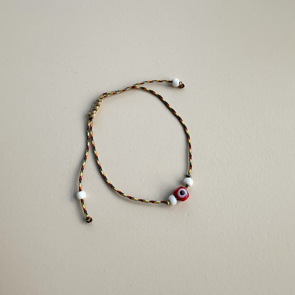 Simple lucky eye bracelet - Red