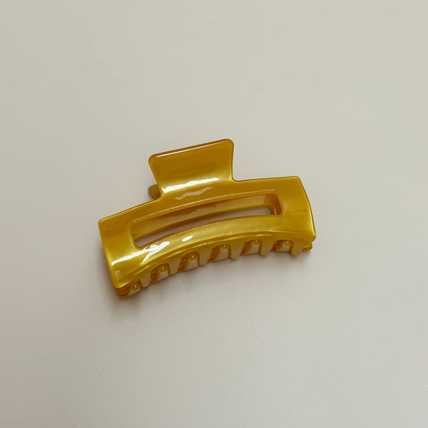 Hair clip rectangular - Yellow gold