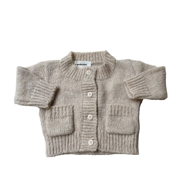 Wool pocket cardigan - Tan