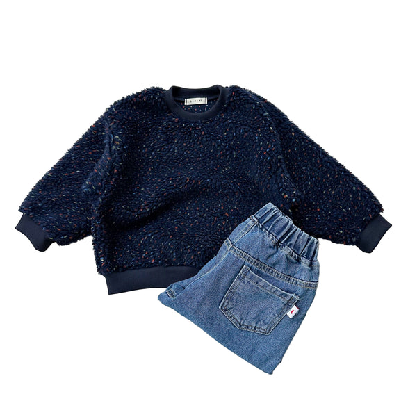 Speckle teddy jumper - Navy