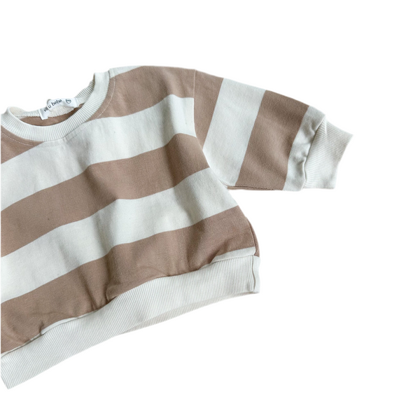 Bebe striped sweatshirt - Camel
