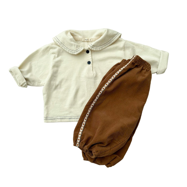 Bebe corduroy tape pants - Brown
