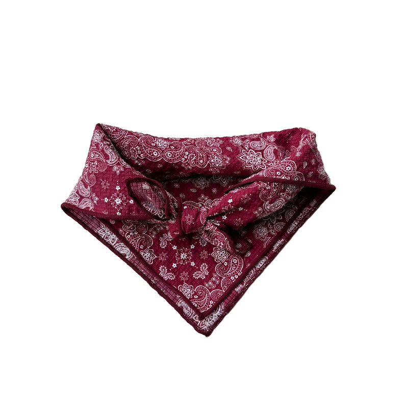 Paisley bandana scarf - Wine