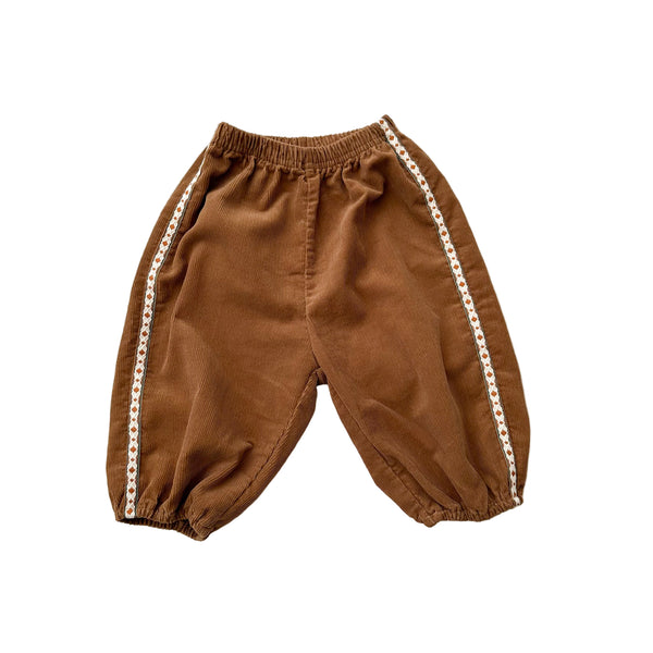 Bebe corduroy tape pants - Brown