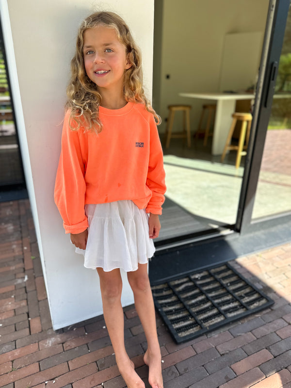 Kids izubird sweatshirt - Feu fluo