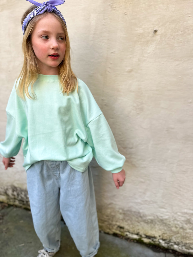 Boxy sweater tee - Glacial