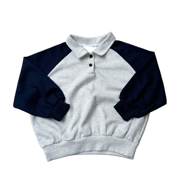 Raglan collar sweatshirt - Navy