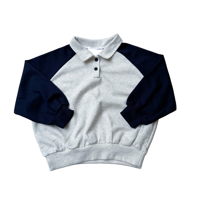Raglan collar sweatshirt - Navy