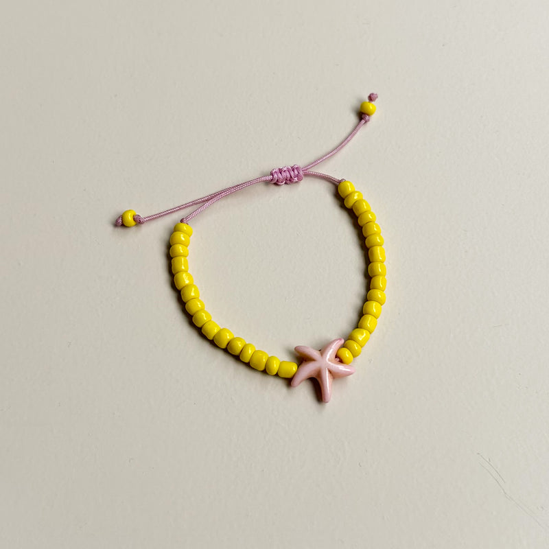 Starfish bracelet - Yellow/pink