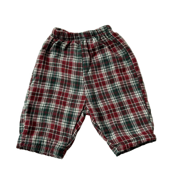 Bebe warm tartan pants - Dark green