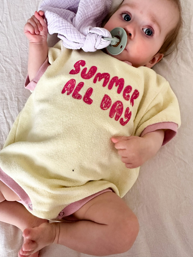 Summer terry onesie - Yellow