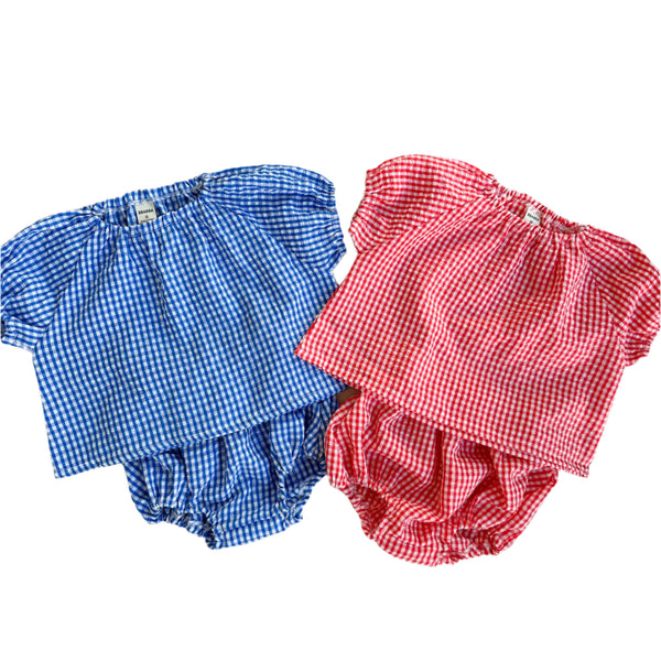 Summer vichy set - Poppy red